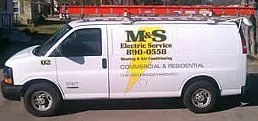 M & S Electric Service Heating & Air Conditioning Logo