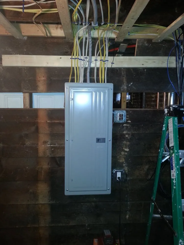 Professional electrician providing panel upgrade in ,