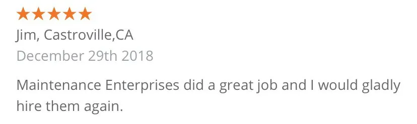 Slide of Maintenance Enterprises