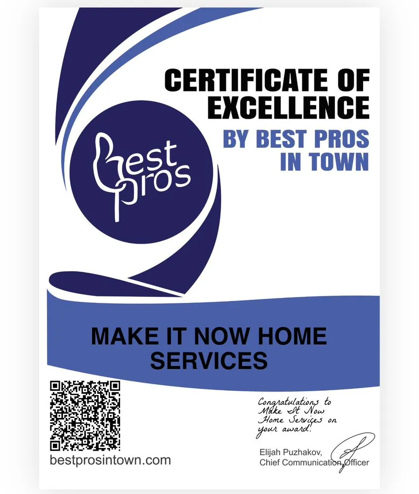 Slide of Make It Now Home Services