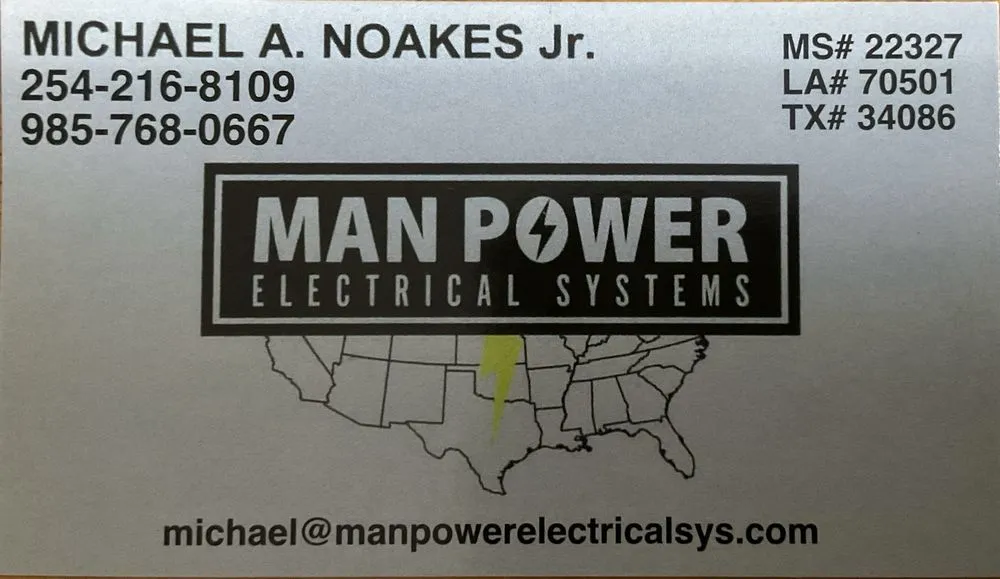 Slide of Man Power Electrical Systems