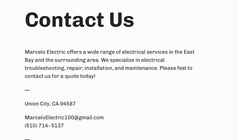 Slide of Marcelo Electric