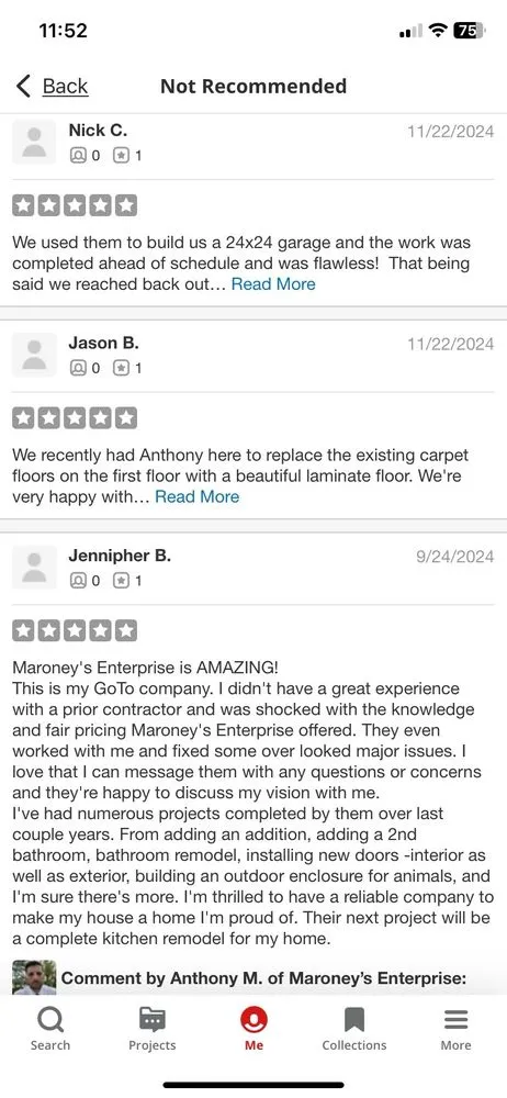 Slide of Maroney’s Enterprise