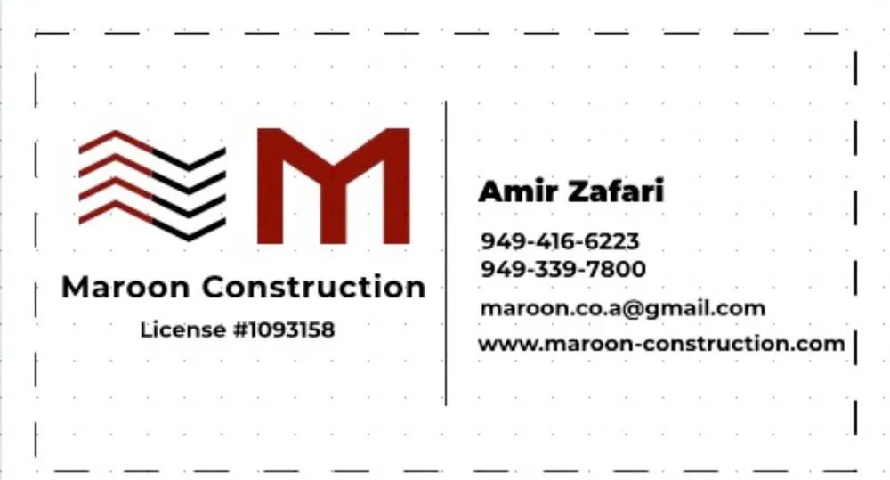 Slide of Maroon Construction