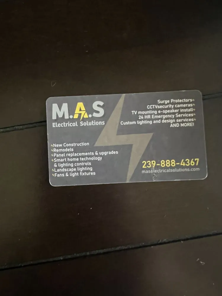 Slide of Mas Electrical Solutions