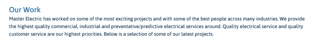 Slide of Master Electric Company