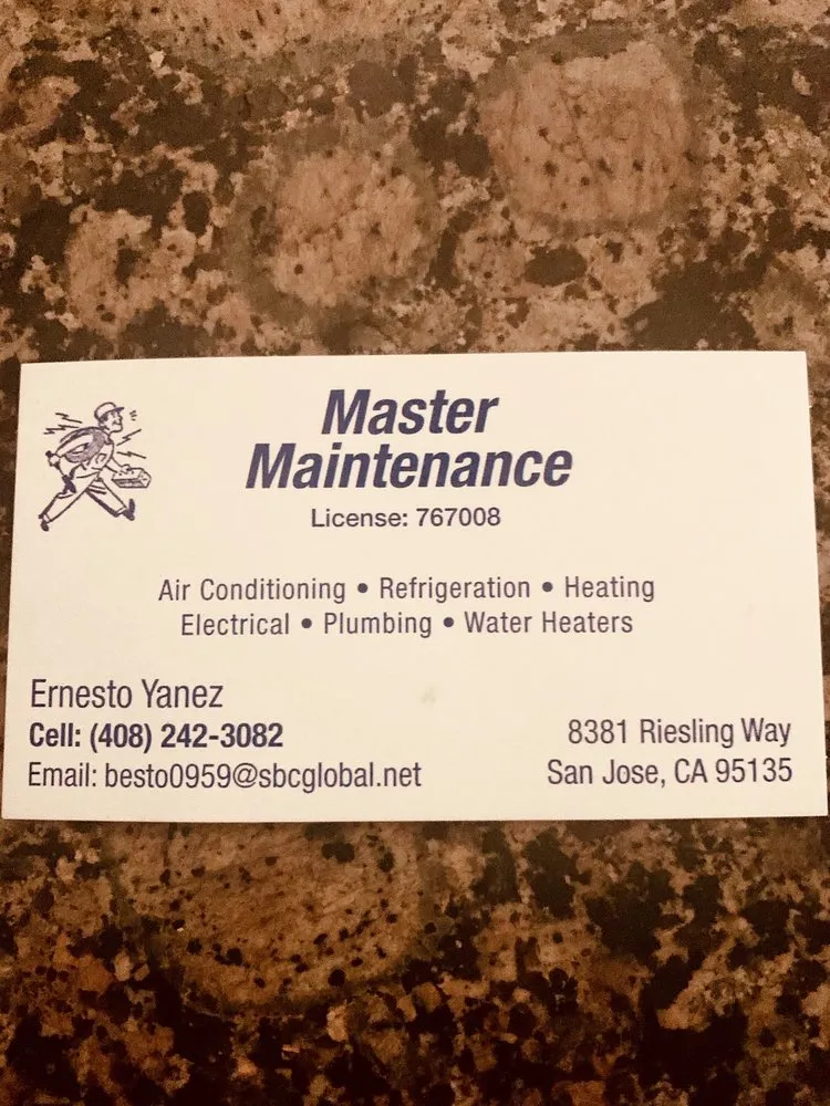 Slide of Master Maintenance