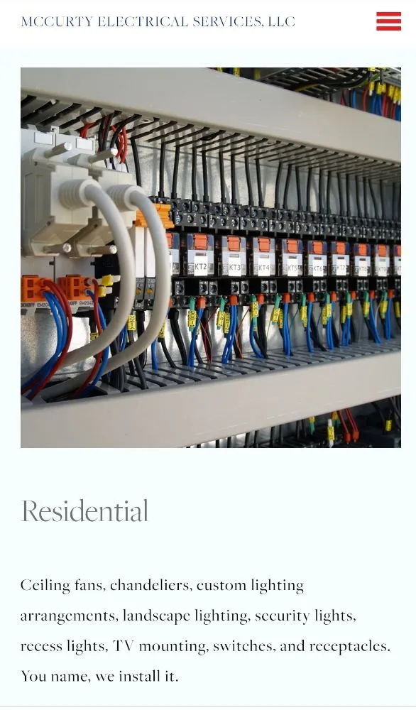 Licensed panel upgrade experts serving Indian Land, SC - McCurty Electrical Services