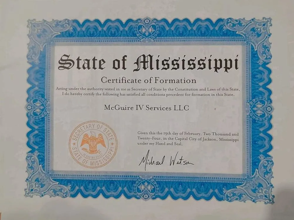 Slide of McGuire IV Services LLC