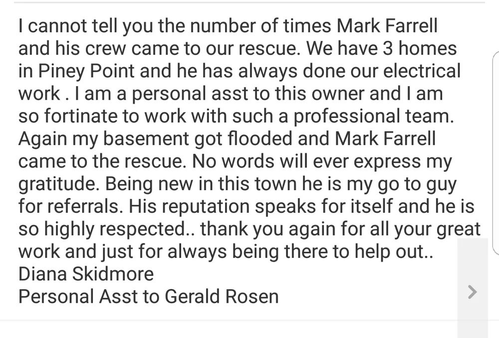 Slide of MD Farrell Electric