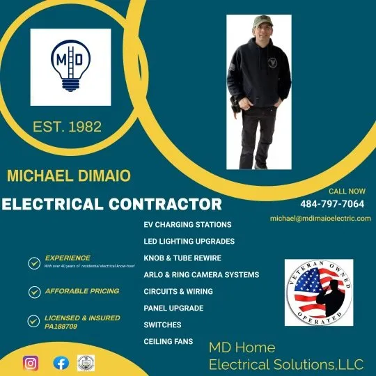 Expert electrical repair experts serving Glen Riddle, PA - MD Home Electrical Solutions