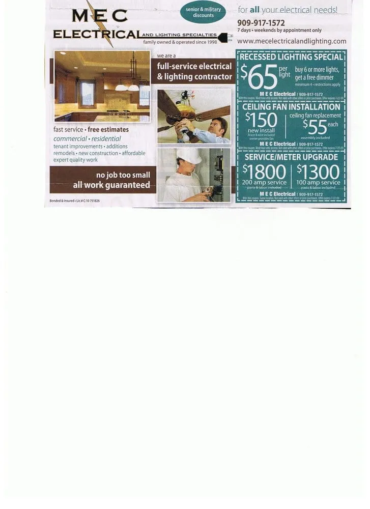 Slide of MEC Electrical And Lighting Specialties