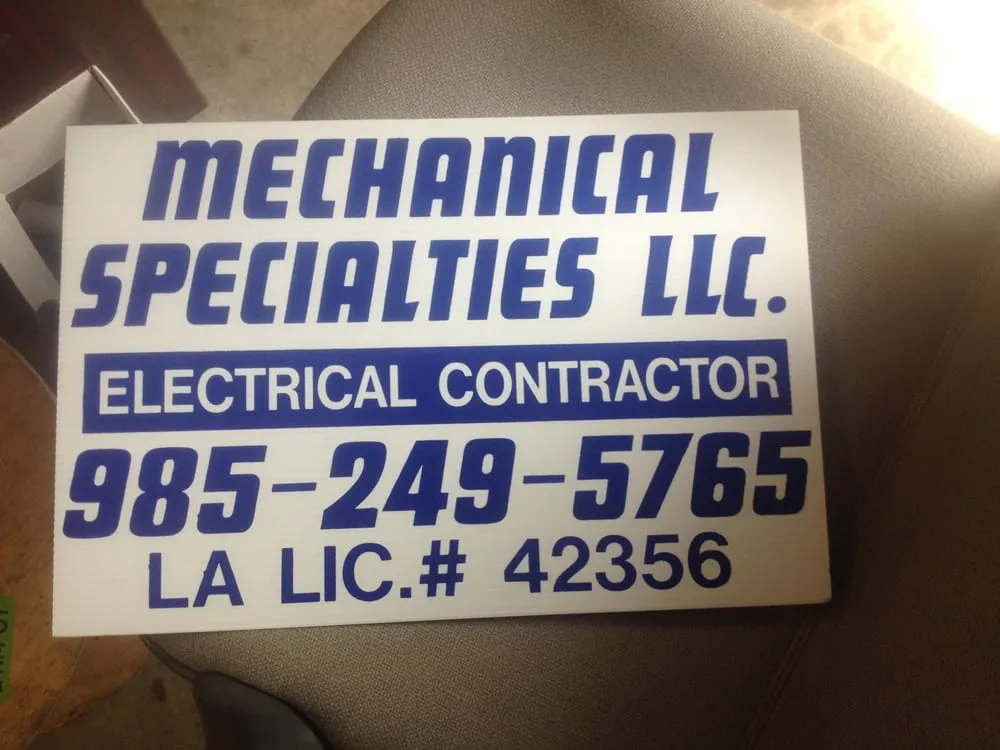 Slide of Mechanical Specialties