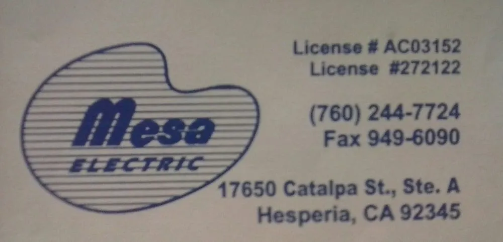 Slide of Mesa Electric Co