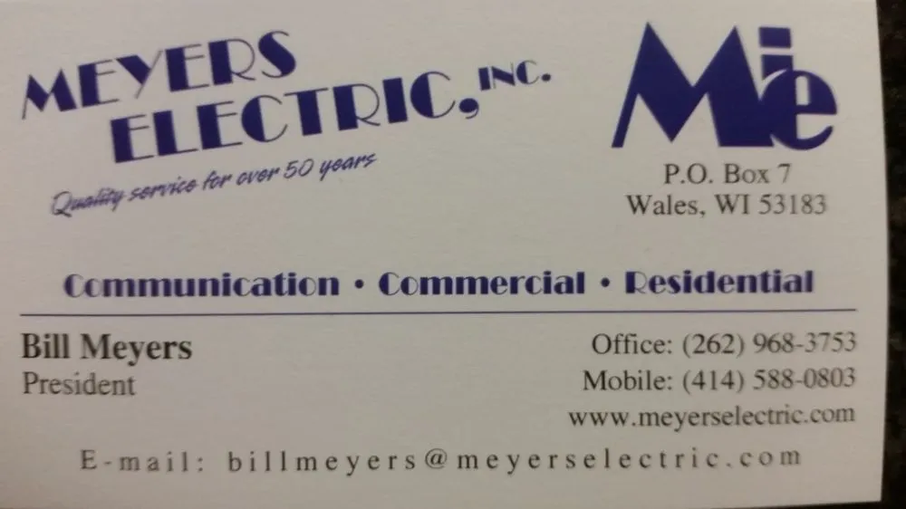 Slide of Meyers Electric