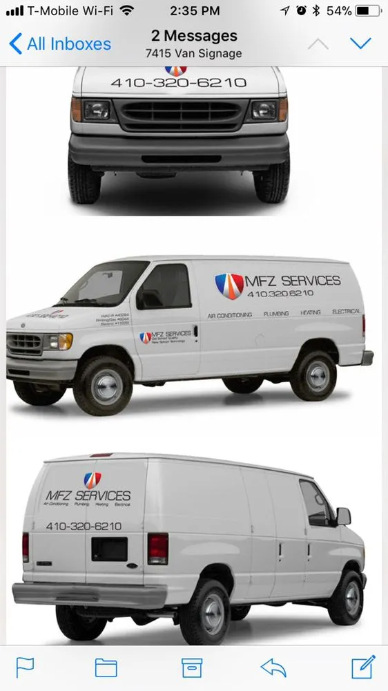 Slide of MFZ Air conditioning, Plumbing & Heating