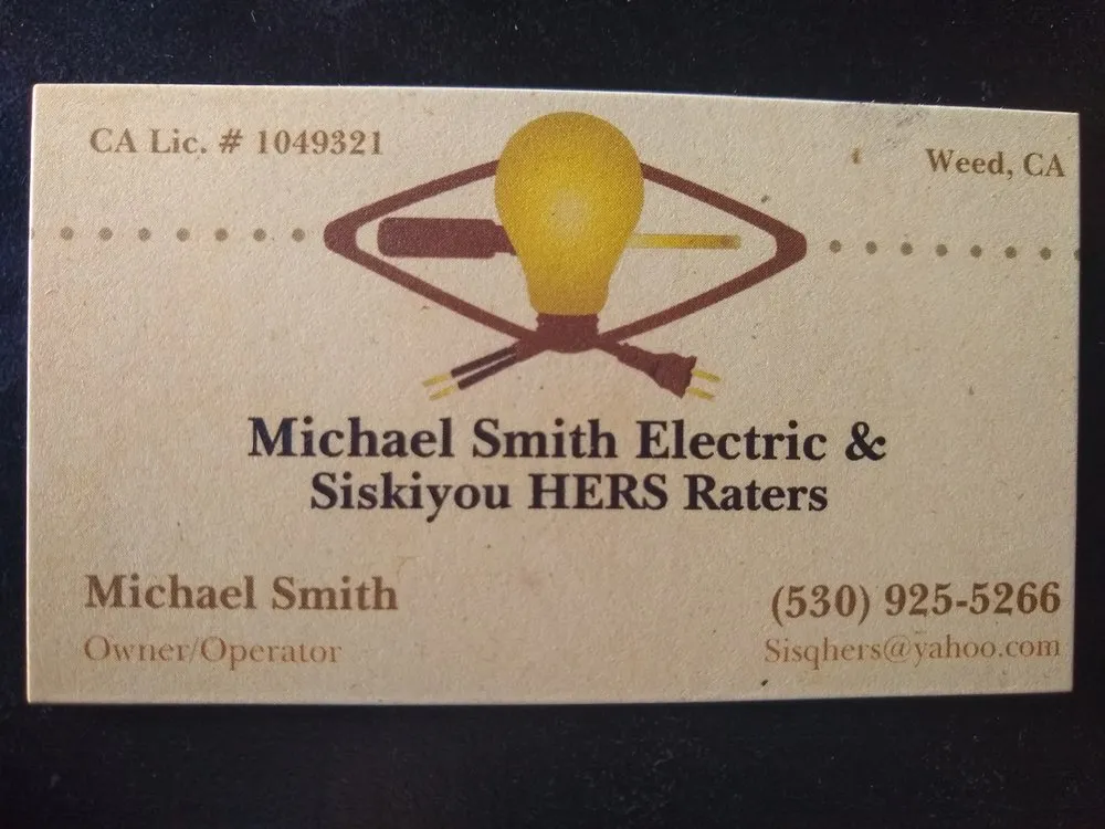 Slide of Michael Smith Electric & Siskiyou HERS Raters