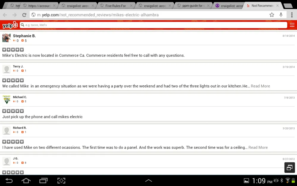 Slide of Mike's Electric