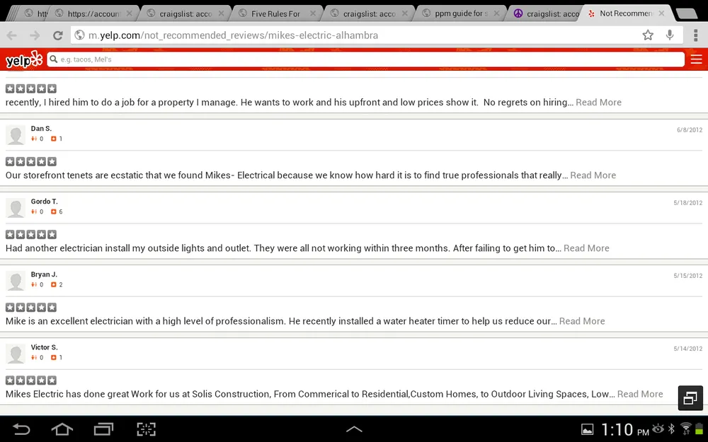 Slide of Mike's Electric