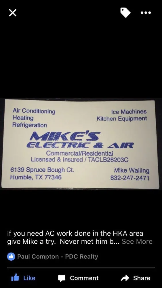 Slide of Mike's Electric and Air