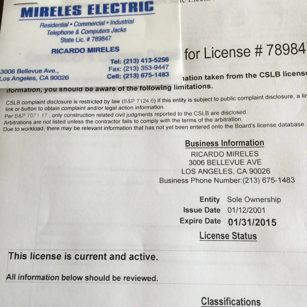 Slide of Mireles Electric