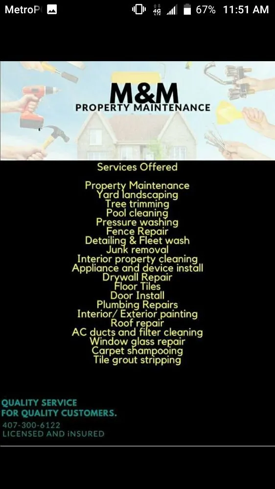 Slide of M&M Property Maintenance & Remodel