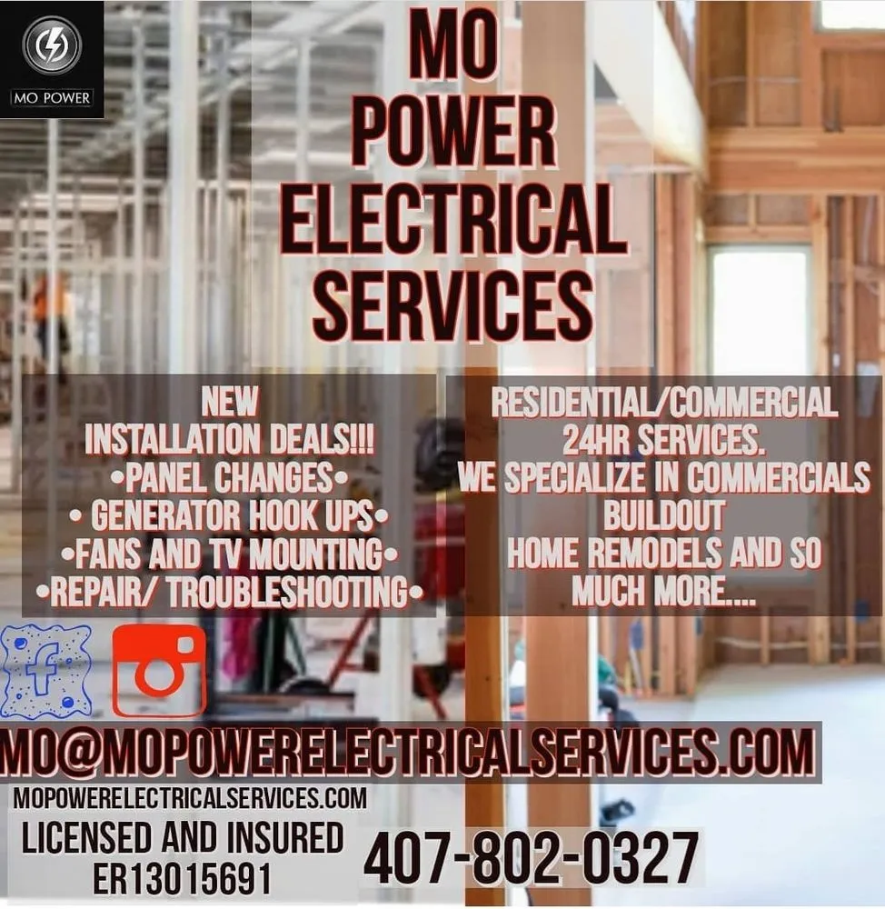 Slide of Mo Power & Electrical Connections