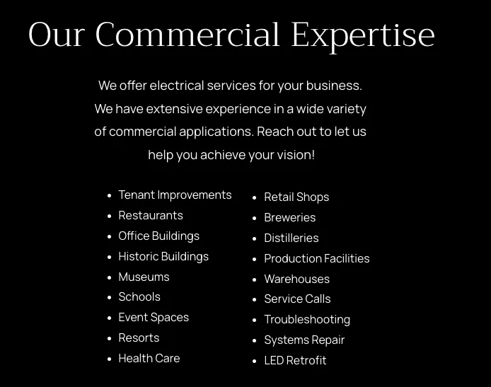 Slide of Monarch Electrical Services