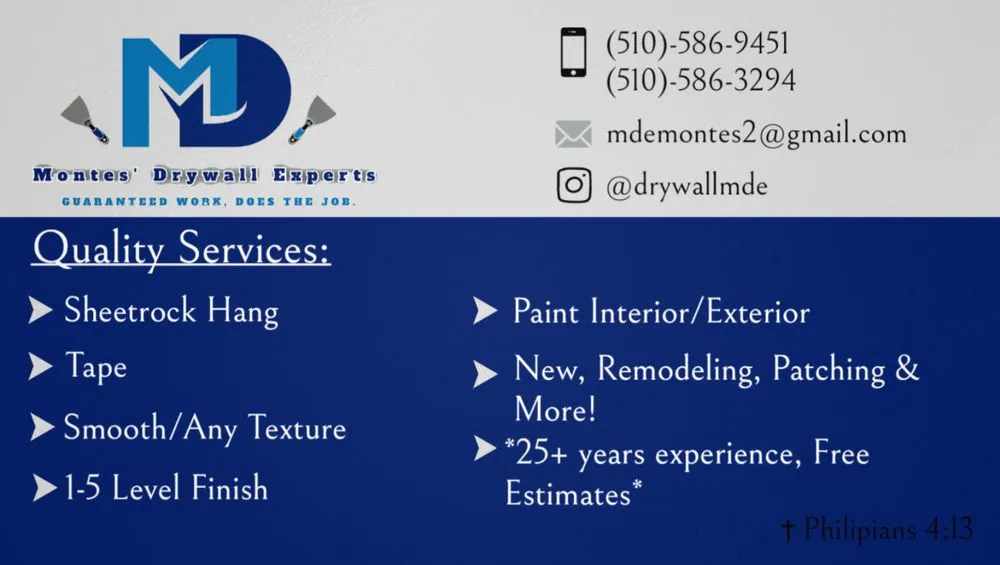 Slide of Montes Drywall Experts
