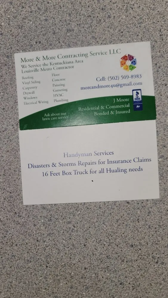 Licensed electrical repair experts serving Rolling Fields, KY - More and More Contracting Services