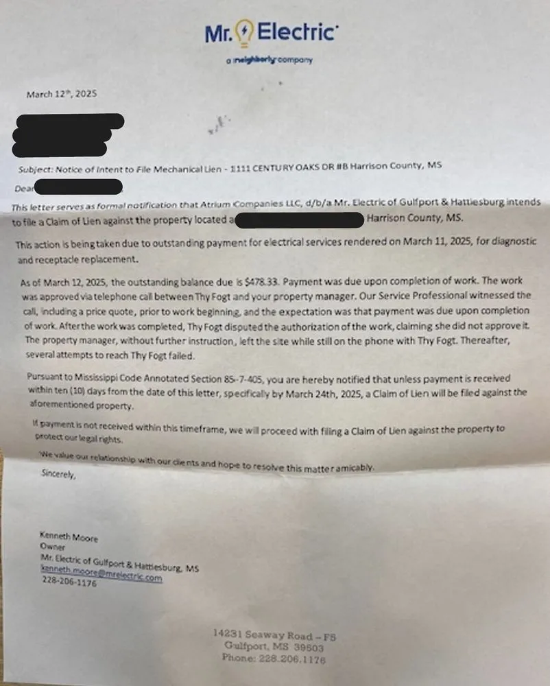 Slide of Mr. Electric of Gulfport