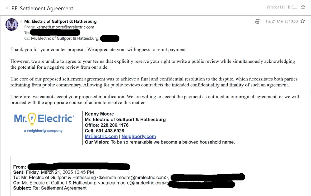 Slide of Mr. Electric of Gulfport