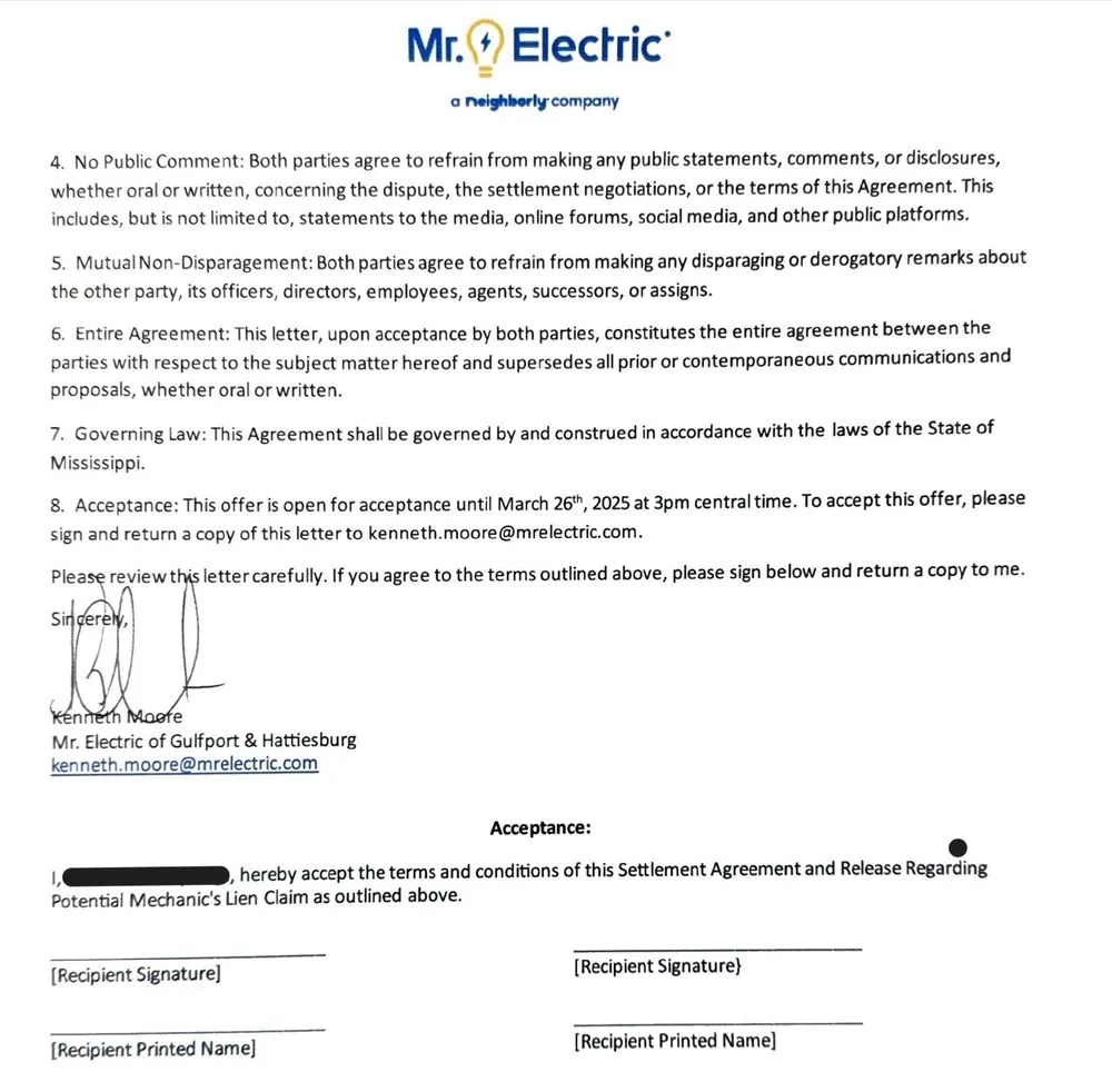 Slide of Mr. Electric of Gulfport