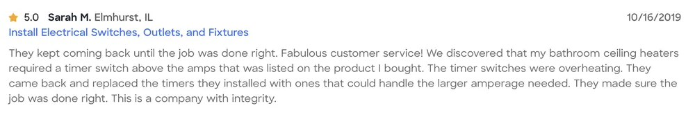 Professional electrical service for homes in lighting installation,  by 