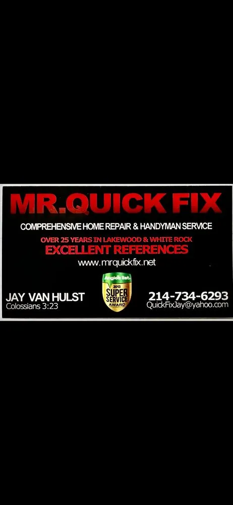 Slide of Mr QuickFix
