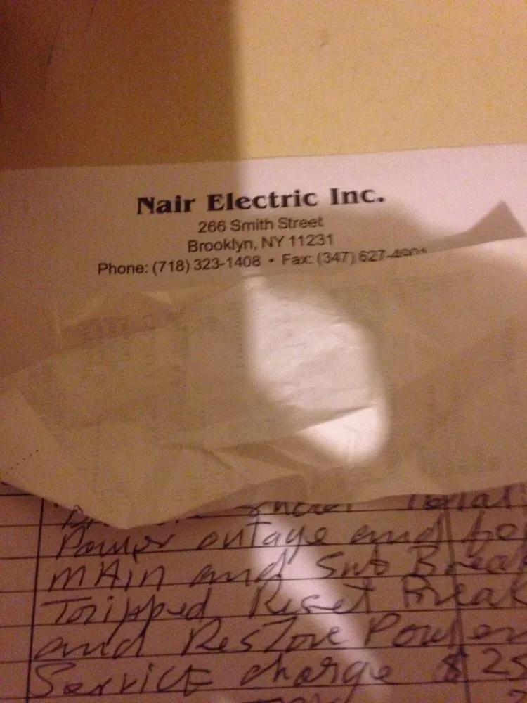 Slide of Nair Electrical Corp