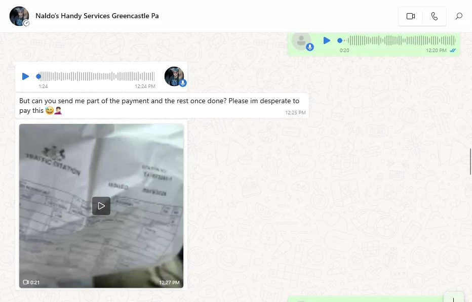 Slide of Naldo’s Handy Services