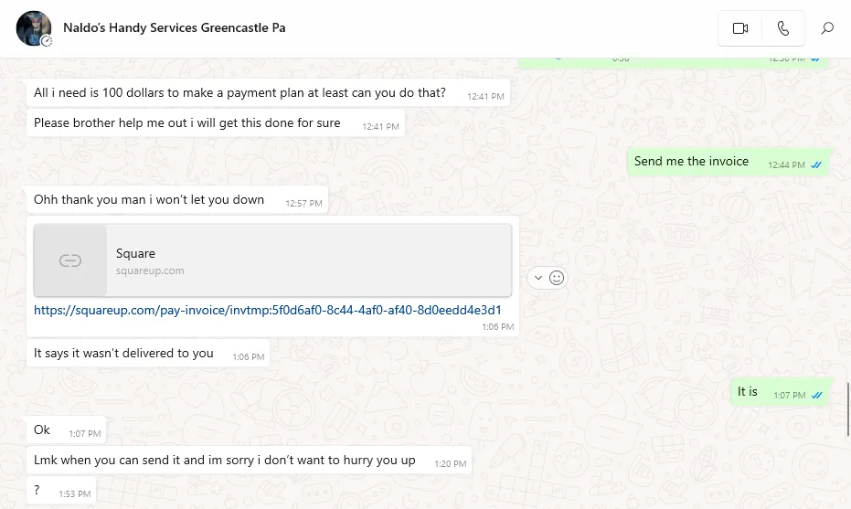 Slide of Naldo’s Handy Services