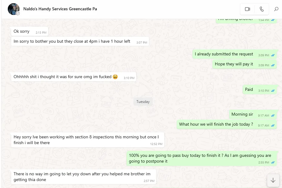 Slide of Naldo’s Handy Services