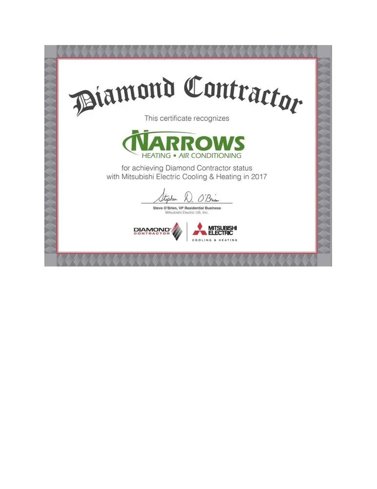 Slide of Narrows Heating & AC