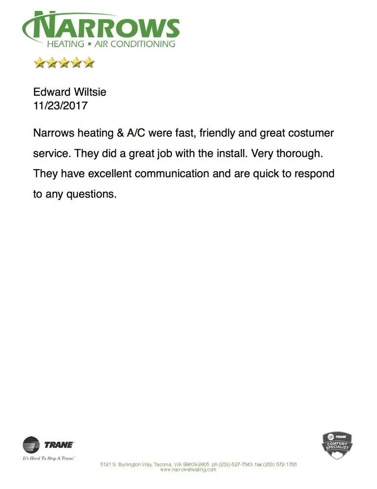 Slide of Narrows Heating & AC