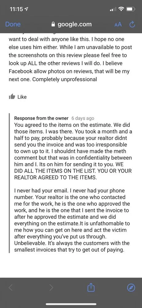 Slide of Nick's Electric