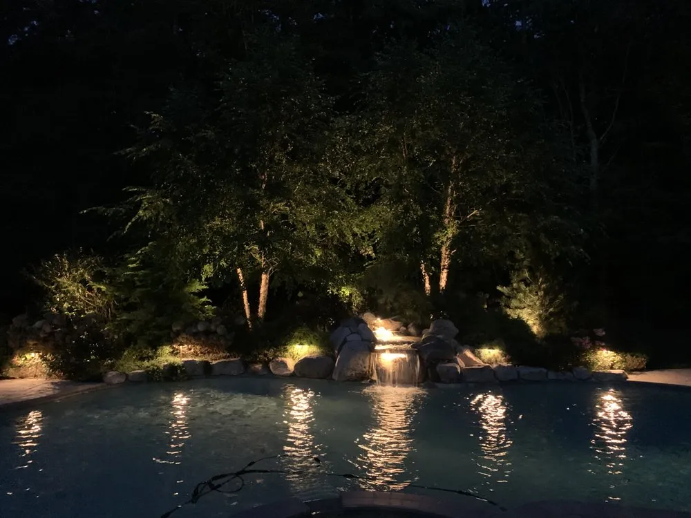 Slide of Night View Landscape Lighting