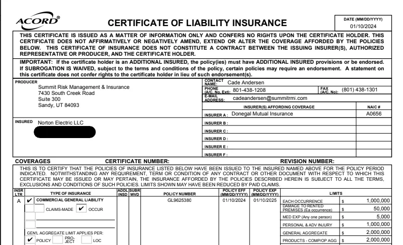 Slide of Norton Electric