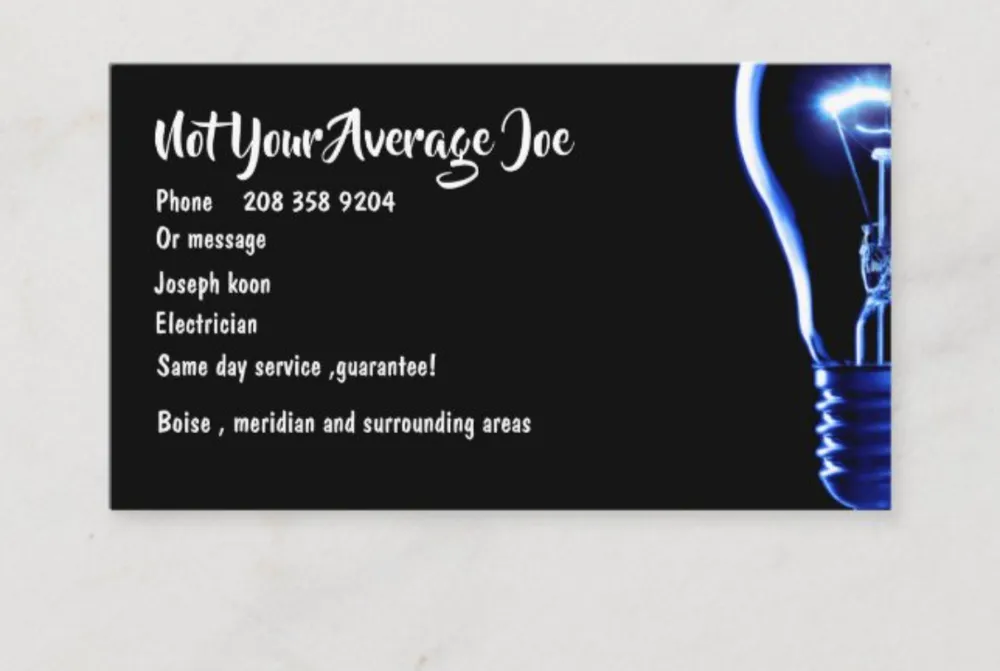 Slide of Not Your Average Joe