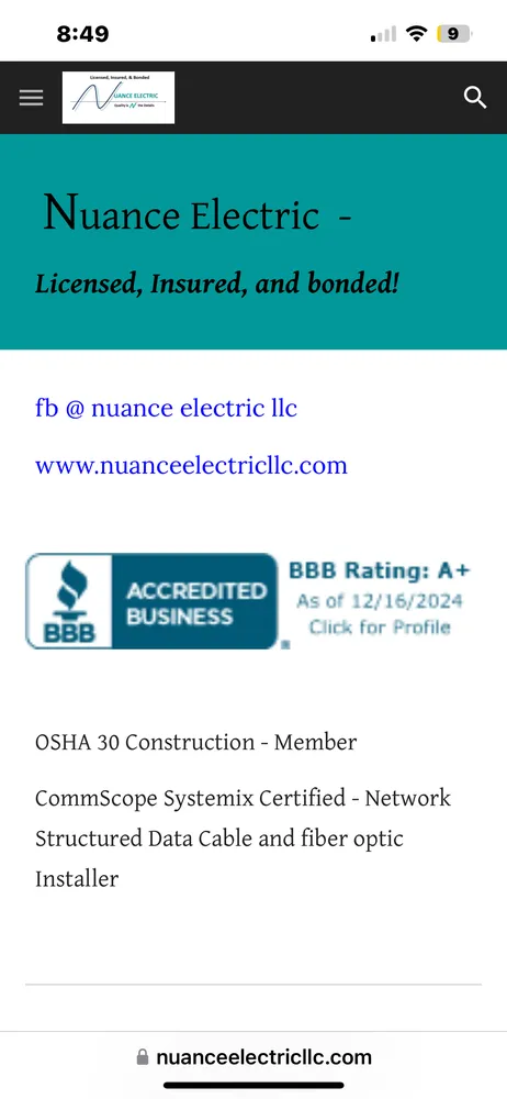 Slide of Nuance Electric