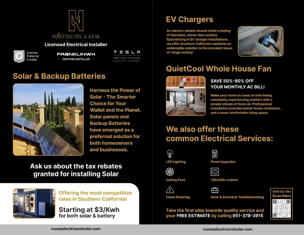 Slide of Nunez Electric and Solar