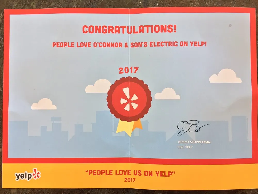 Slide of O'Connor & Sons Electric