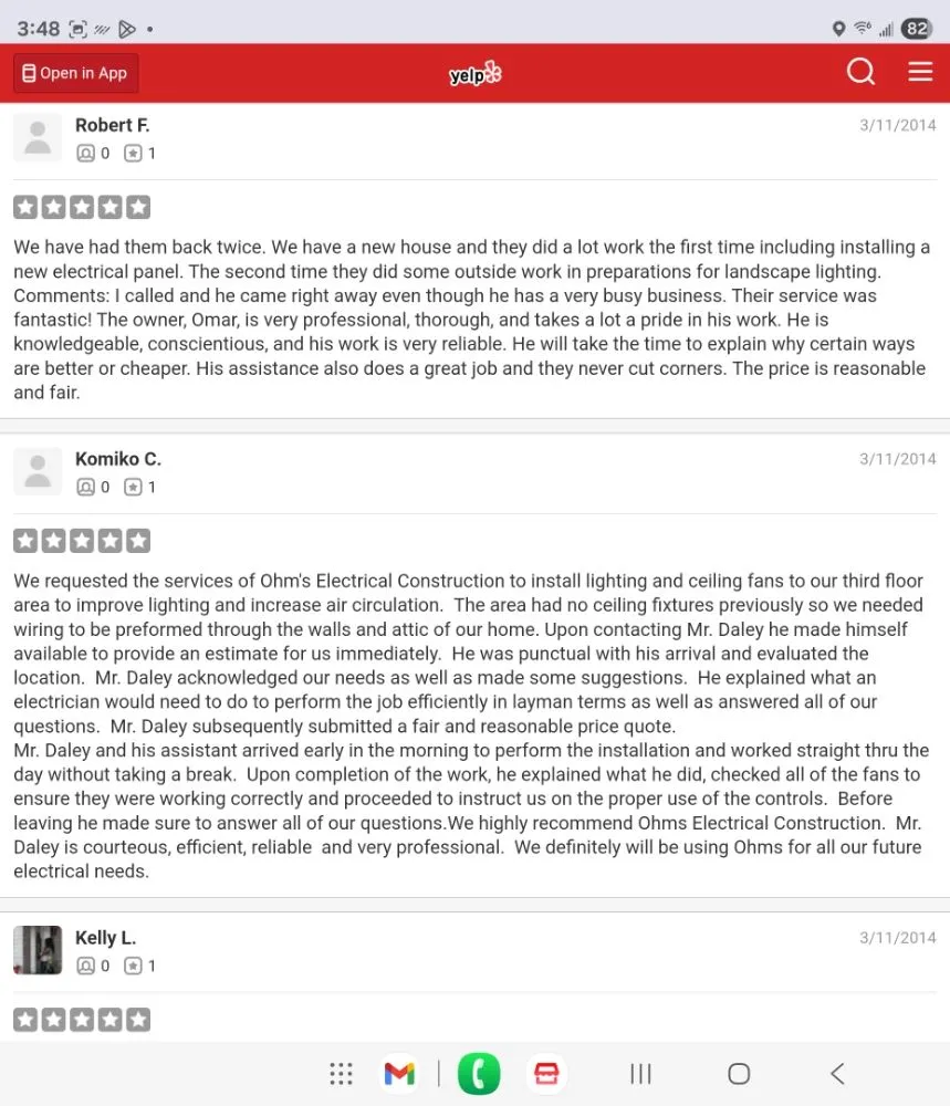 Slide of Ohms Electrical