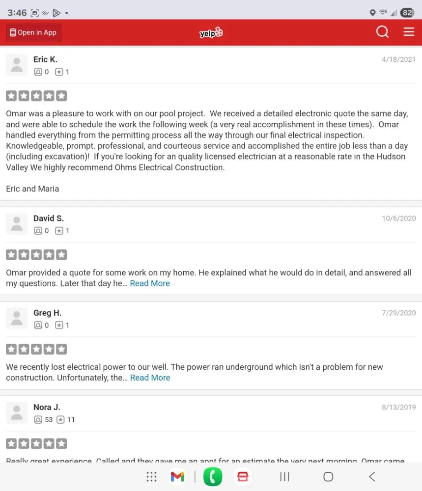 Slide of Ohms Electrical